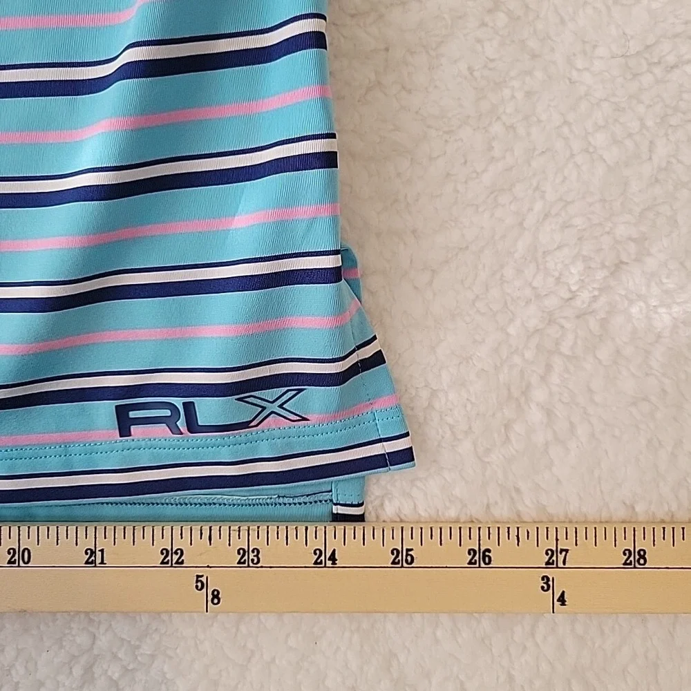 Ralph Lauren‎ RLX Golf Polo Striped Blue And Pink Size XL